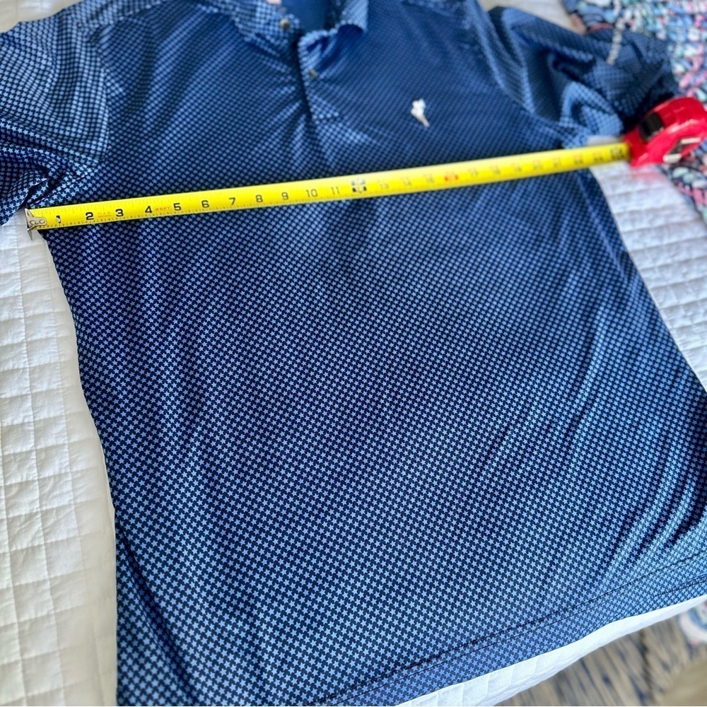 PGA Tour Brand Fairway & Greene Men's Blue Polo Golf Shirt Size L with Stars - Picture 6 of 6